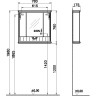 Шкаф VITRA VALARTE 80 см с зеркальными дверцами, с LED подсветкой, цвет серый матовый 62232
